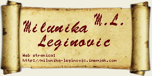 Milunika Leginović vizit kartica